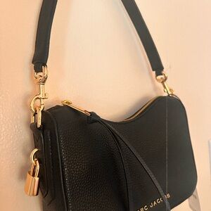 Marc Jacobs Black Shoulder Bag with Gold Hardware